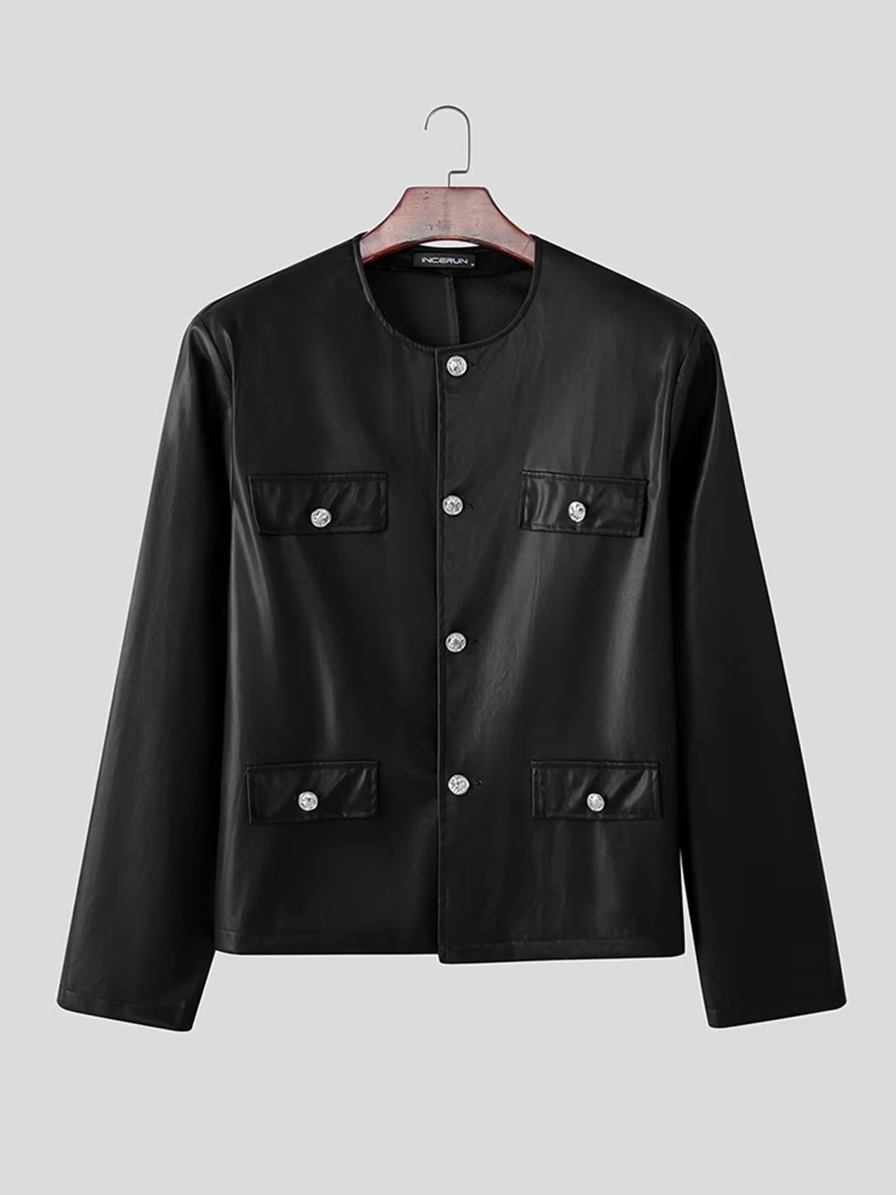 Men's Buttoned Hip-Length Coat