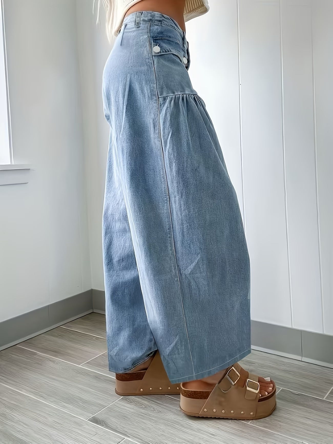 Women's High-Waisted Wide-Leg Pants